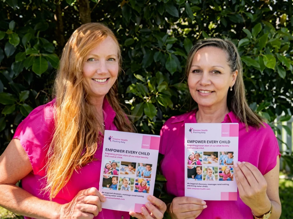 Empowered Minds co-founders Bronwyn Stratford and Kate Blythe holding their books